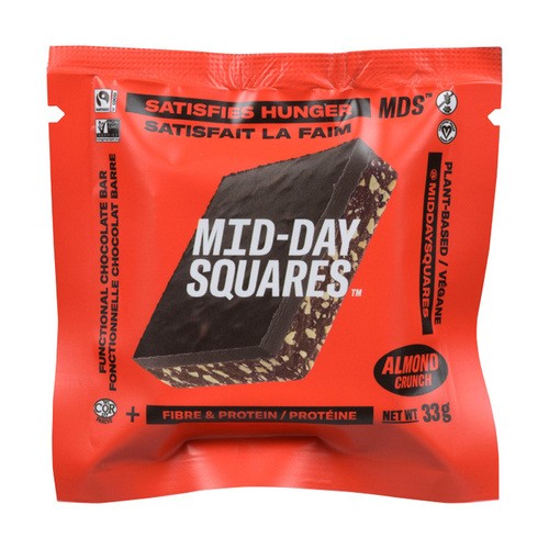 Mid-Day Squares Gluten-Free Plant-Based Bars Almond Crunch 33 g