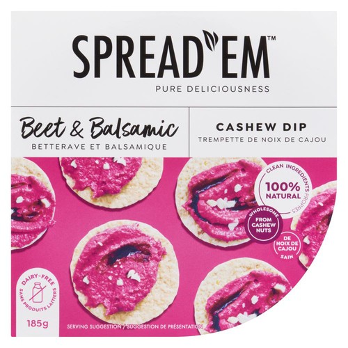 Spread'em Kitchen Beet Balsamic Cashew Dip 183 g
