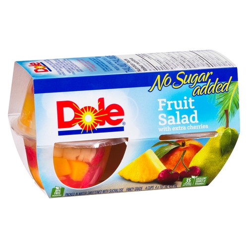 Dole Fruit Salad With Extra Cherries 4 x 107 ml