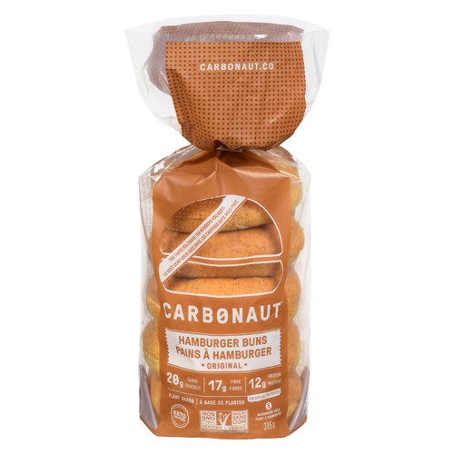 Carbonaut Frozen Hamburger Buns Original 315 g