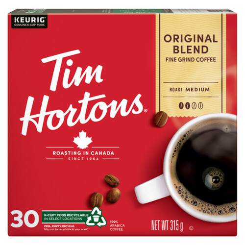 Tim Hortons Coffee Pods Original Blend Medium Roast 30 K-Cups 315 g