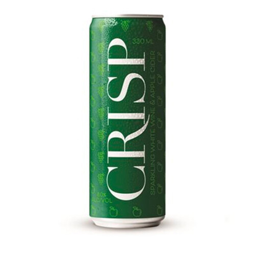 Crisp Sparkling White Wine & Apple Cider 8.0% Alcohol 330 ml (Can)