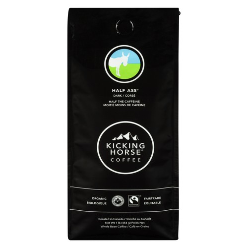 Kicking Horse Organic Whole Bean Coffee Half Ass Dark 454 g