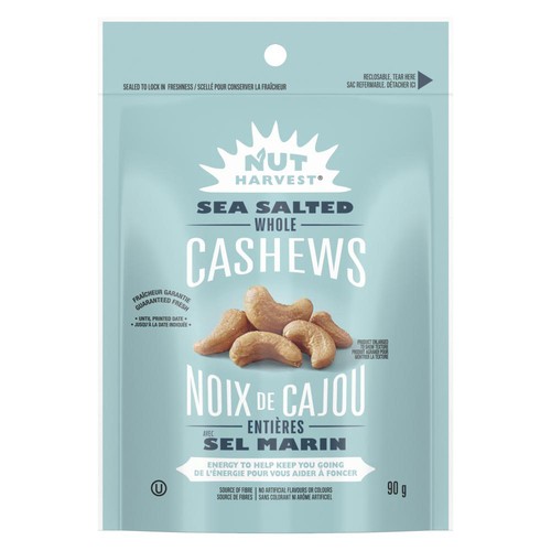 Nut Harvest Whole Cashews Sea Salted 90 g