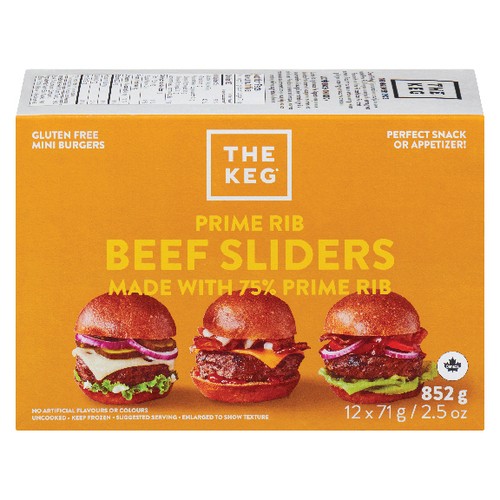 The Keg Frozen Beef Burger Sliders 852 g