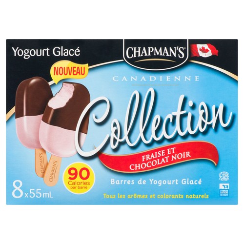 Chapman's Yogurt Bars Strawberry & Dark Chocolate 8 EA