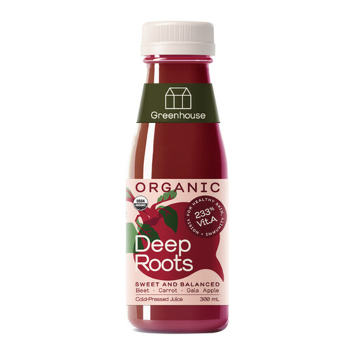 Greenhouse Organic Raw Juice Deep Roots 300 ml (bottle)