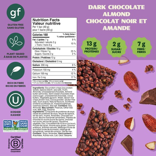 Simply Protein Bar Dark Chocolate Almond 40 g