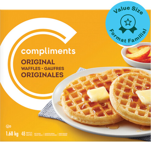 Compliments Frozen Waffles Original 1.68 kg