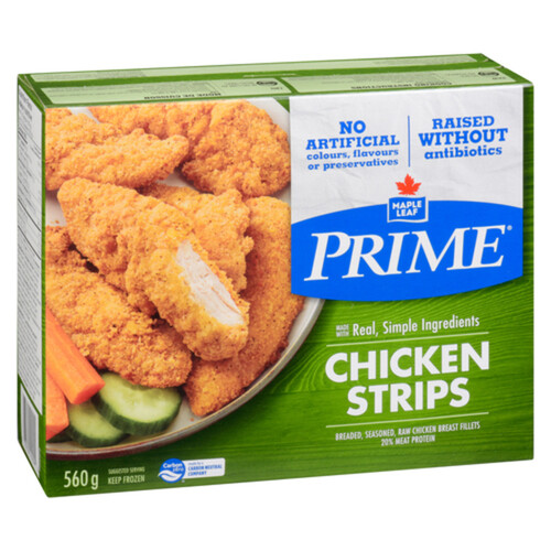 Prime Frozen Chicken Strips Raised Without Antibiotics 560 g