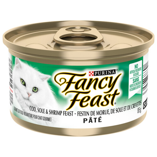Fancy Feast Wet Cat Food Pâté  Cod Sole & Shrimp Feast 85 g
