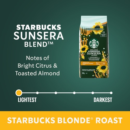 Starbucks Ground Coffee Sunsera Blend Blonde Roast 340 g