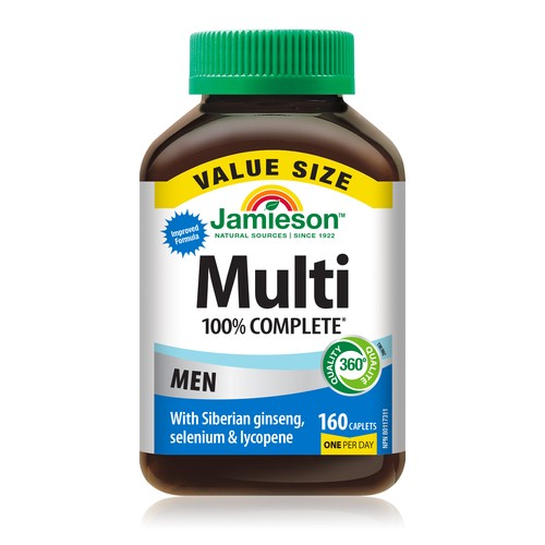 Jamieson 100% Complete Multivitamins For Men 160 Count
