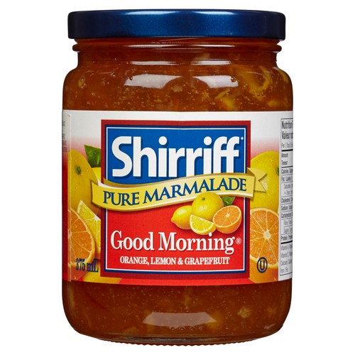 Shirriff Pure Marmalade 3 Fruit Orange Lemon Grapefruit 375 ml