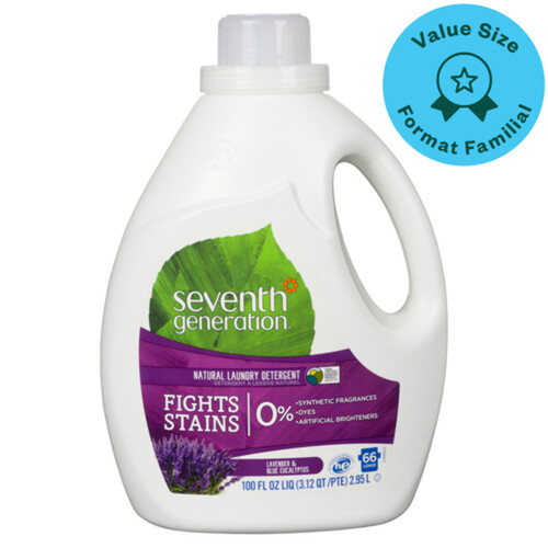 Seventh Generation Liquid Laundry Detergent Fresh Lavender Scent 2.95 L