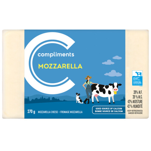Compliments Cheese Mozzarella Block 270 g