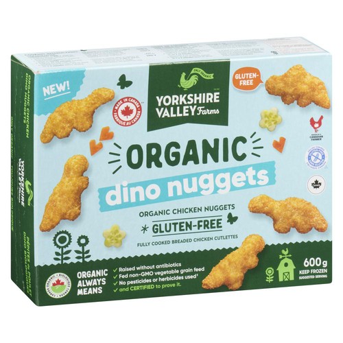 Yorkshire Valley Farms Organic Frozen Chicken Dino Nuggets 600 g