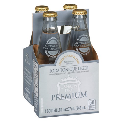 Canada Dry Craft Premium Light Tonic Water 4 x 237 ml (bottles)