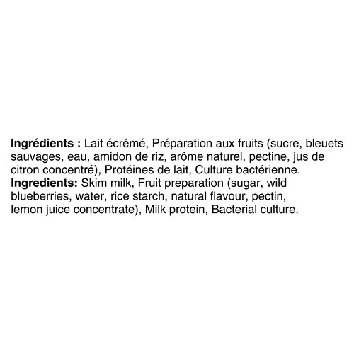 Liberté Greek Yogurt 0% Wild Blueberry 750 g