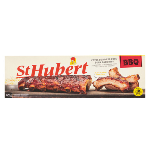 St-Hubert Ready To Cook Pork Back Ribs BBQ 625 g