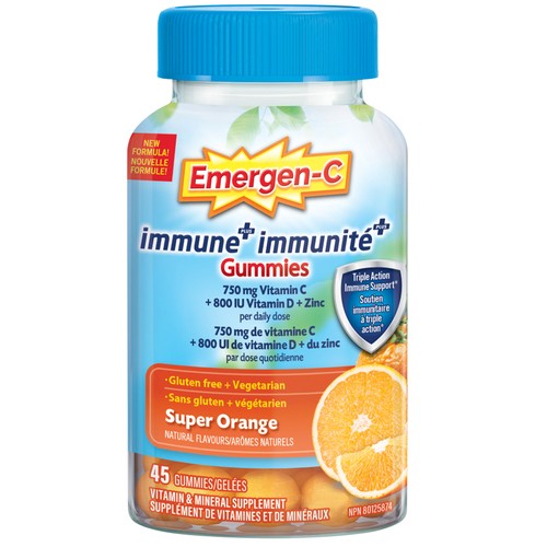 Emergen-C Immune Support Gummy Super Orange 45 Count