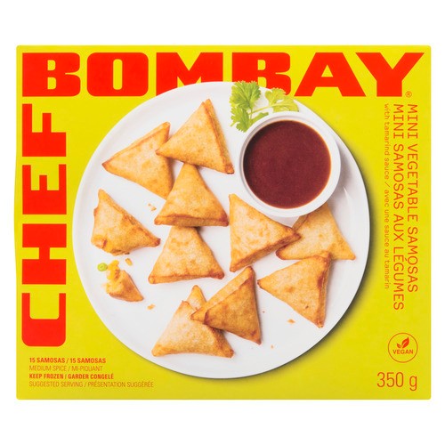 Chef Bombay Frozen Mini Vegetable Samosas 350 g