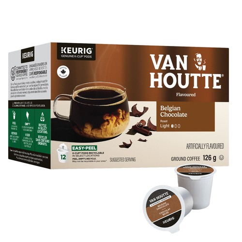 Van Houtte Coffee Pods Light Roast Belgian Chocolate 12 K-Cups 126 g