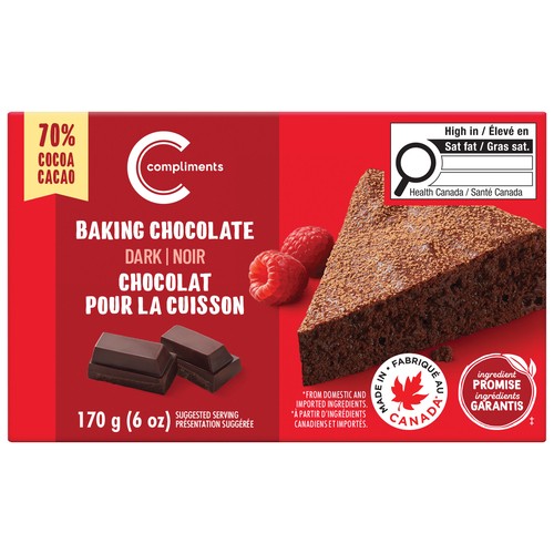 Compliments Baking Chocolate Dark 170 g