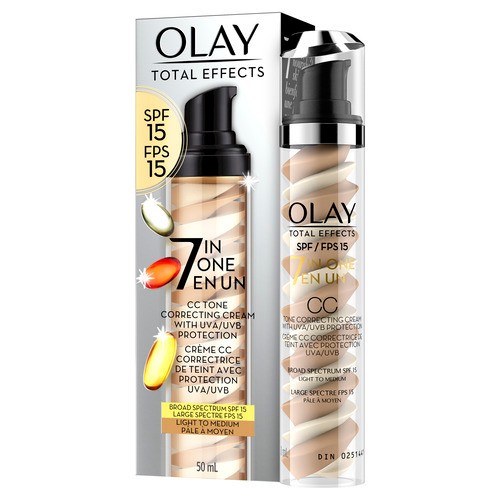 Olay Total Effects Tone Corrector CC Moisturing Cream With SPF 15 Light To Medium 50 ml