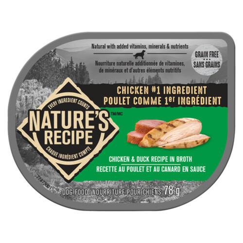 Nature's Recipe Wet Dog Food Chicken Duck 78 g