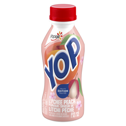 Yoplait Yop 1% Drinkable Yogurt Limited Edition Lychee Peach 200 ml