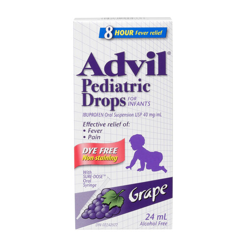Advil Dye-Free Pediatric Drops Grape 24 ml