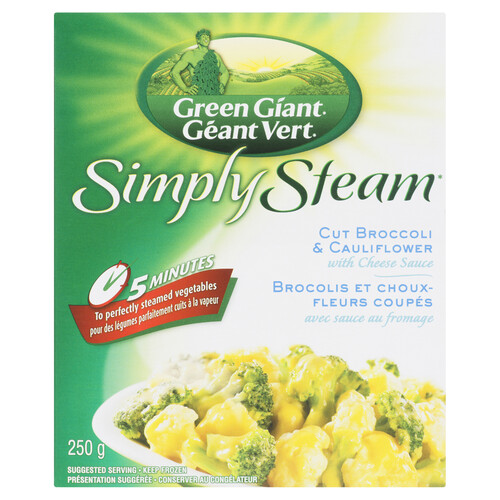 Green Giant Simply Steam Frozen Broccoli & Cauliflower With Cheese Sauce 250 g