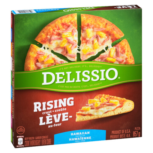 Delissio Frozen Rising Crust Pizza Hawaiian 12 Inch 857 g Voilà