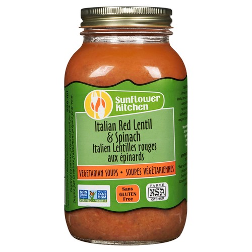 Sunflower Kitchen Italian Red Lentil & Spinnach Soup 956 ml