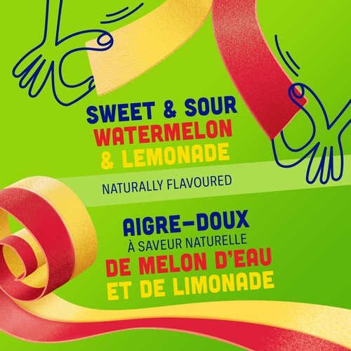 Fruit By The Foot Fruit Flavoured Snacks Splits Watermelon Lemonade 6 Rolls 128 g