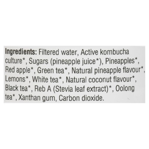 Rise Organic Kombucha Pineapple & Coconut 414 ml (bottle)