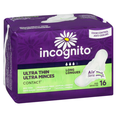 Incognito Ultra Thin Contact Pads Long 12 Count