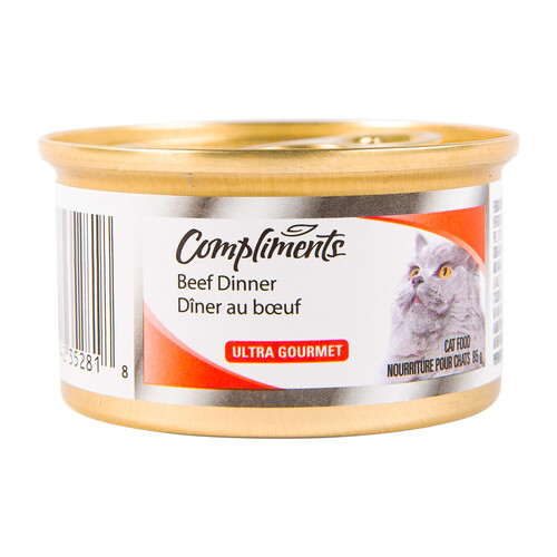 Compliments Wet Cat Food Pate Beef 85 g