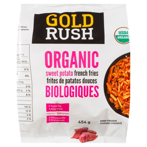 Gold Rush Organic Frozen French Fries Sweet Potato 454 g
