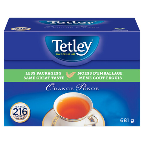 Tetley Black Tea Orange Pekoe 216 Tea Bags