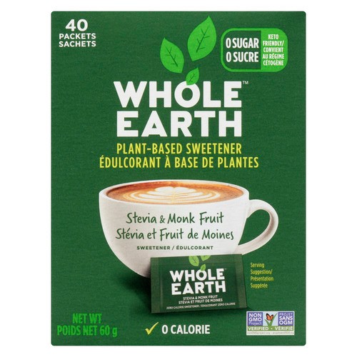 Whole Earth Sweetener Blend Stevia & Monk Fruit 60 g