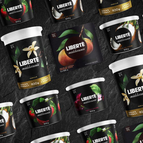 Liberté Méditerranée 9% Yogurt Black Cherry 100 g 4 ct