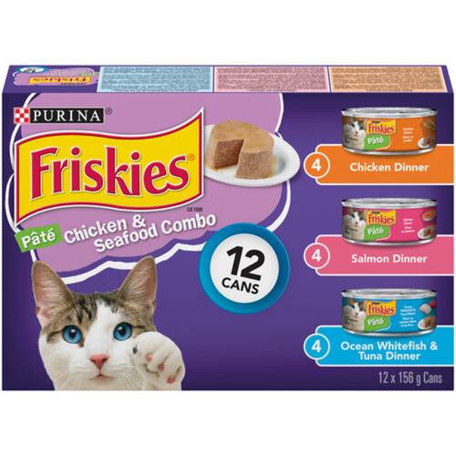 Friskies Wet Cat Food P t Chicken Seafood Variety Pack 12 x 156