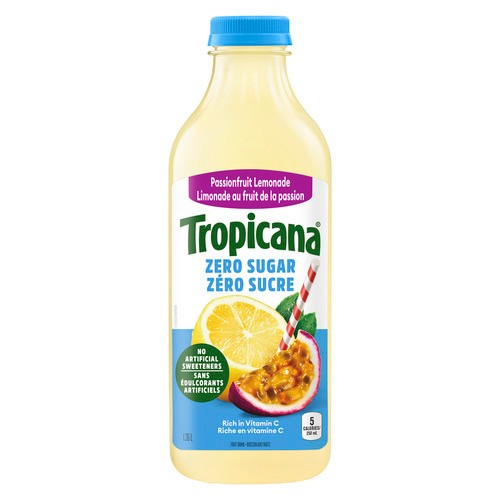 Tropicana Zero Sugar Juice Passionfruit Lemonade 1.36 L (bottle)