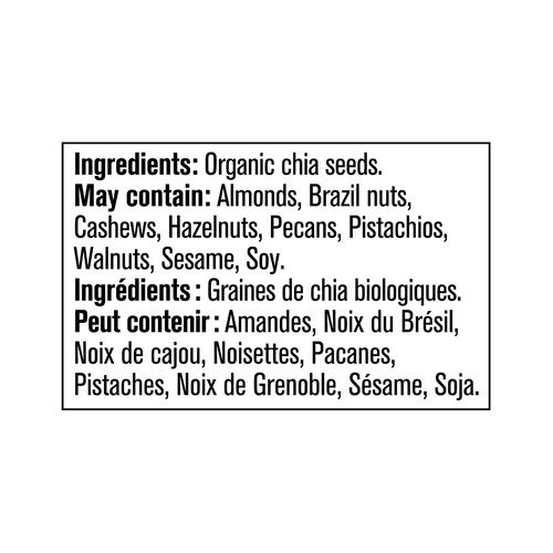 Prana Organic Whole Chia Seeds White 300 g