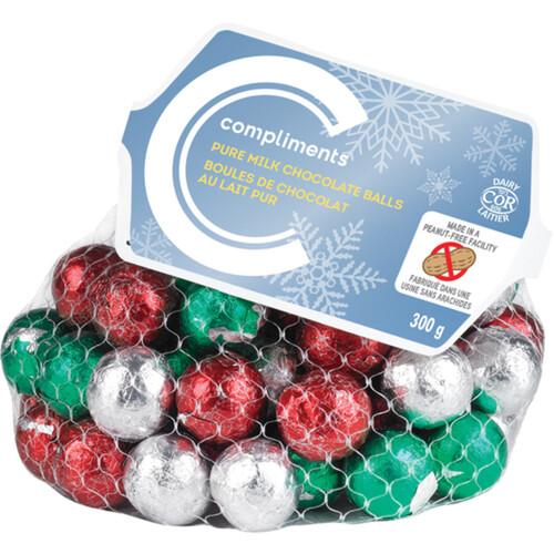 Compliments Pure Milk Chocolate Winter Chocolate Balls 250 g