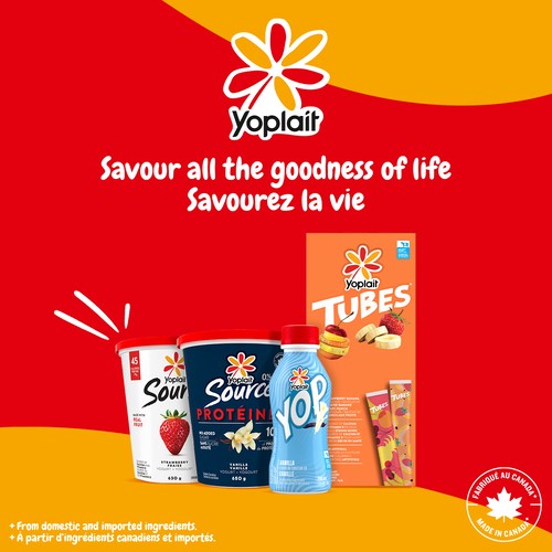 Yoplait Yop Drinkable Yogurt Strawberry-Banana Flavour 1.5% 6 x 200 ml