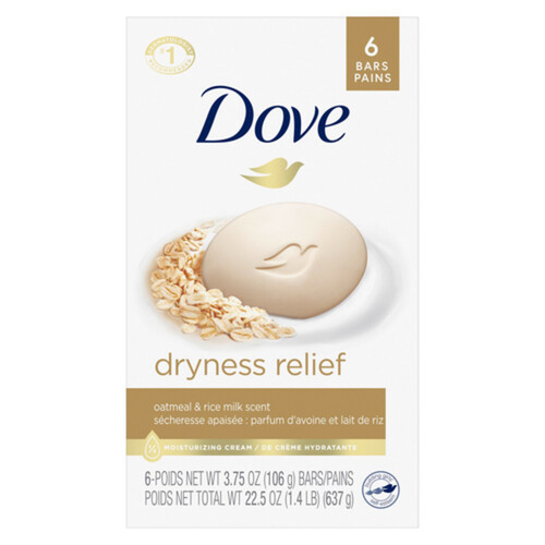 Dove Dryness Relief Beauty Bar Deep Moisturizing For Sensitive Skin 6 x 106 g