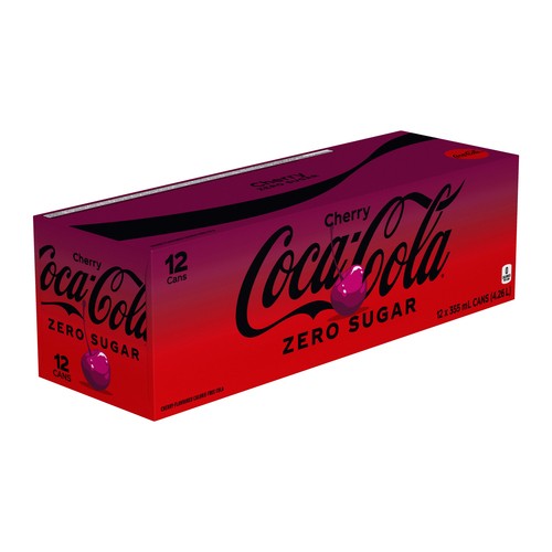 Coca-Cola Zero Sugar Soda Cherry 12 x 355 ml (cans)